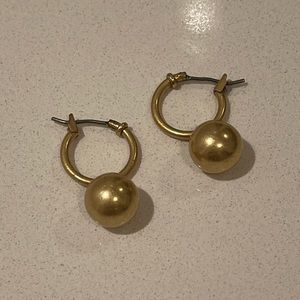 Madewell Gold Ball Hoop Earrings